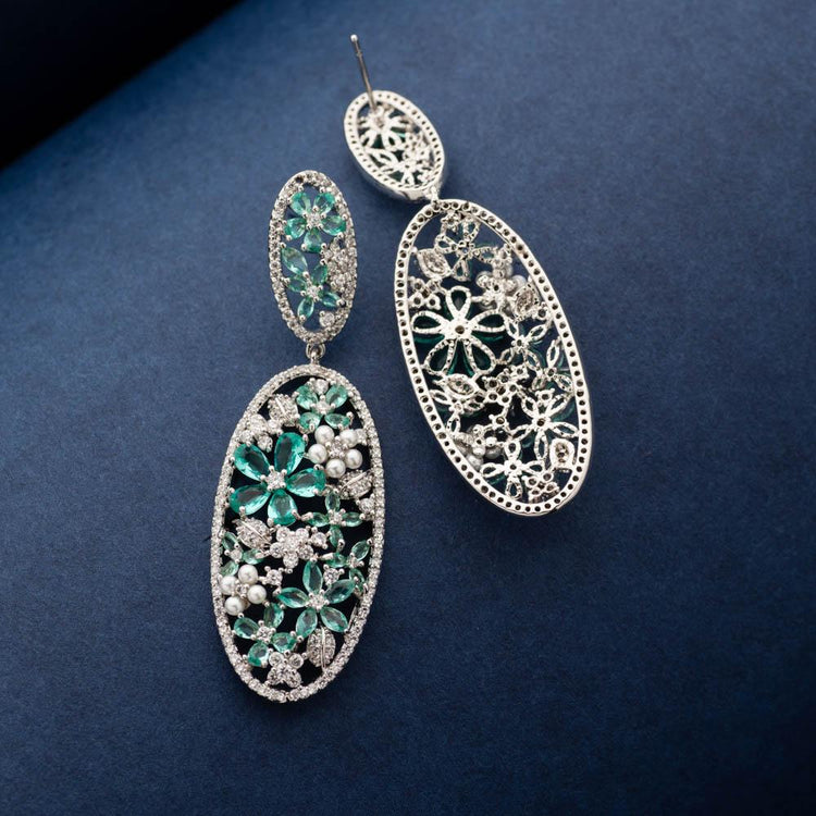 Catherine Popesco Large Round Silver Double Filigree Earrings